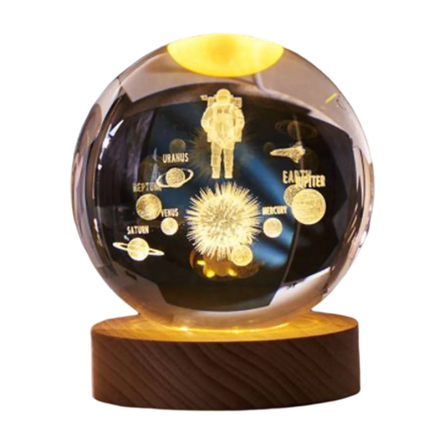 Solar System Crystal Lamp 