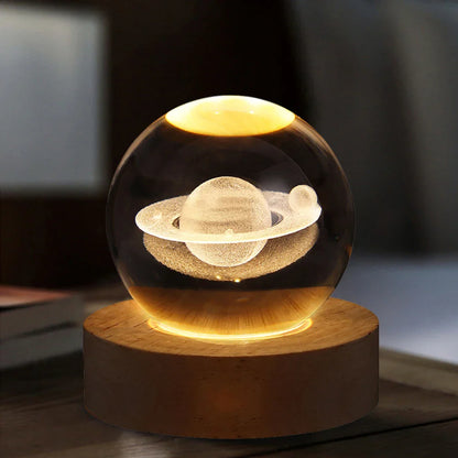 Solar System Crystal Lamp 