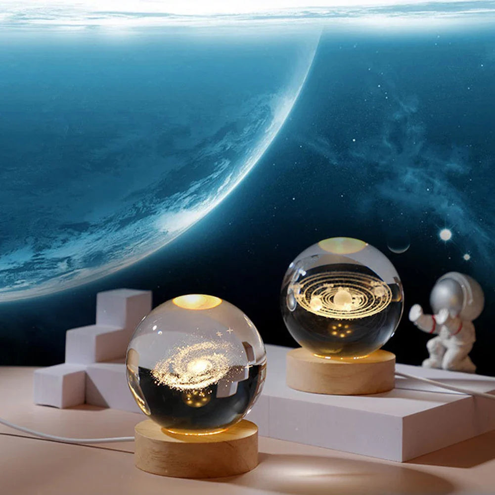 Solar System Crystal Lamp 